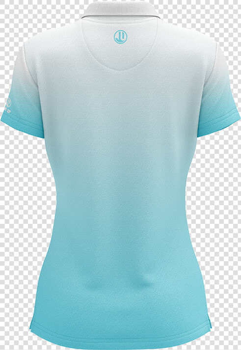 White To Tiffany Blue Women S Sublimated Jersey   White And Teal Polo  HD Png DownloadTransparent PNG