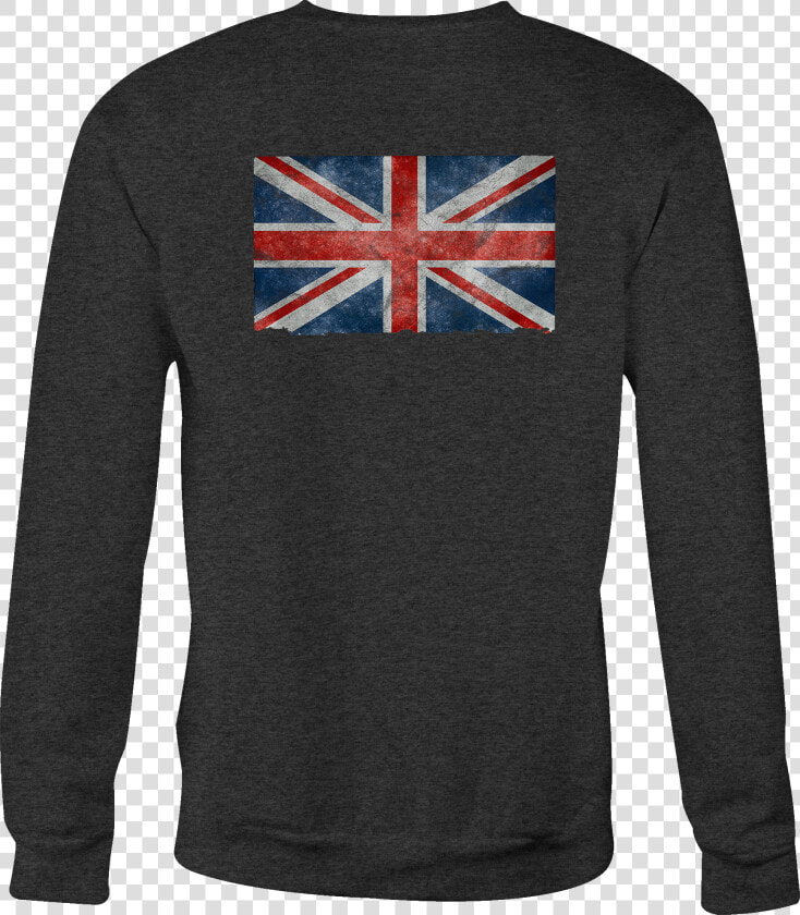 Motorcycle Crewneck Sweatshirt Distressed Uk British   Long sleeved T shirt  HD Png DownloadTransparent PNG