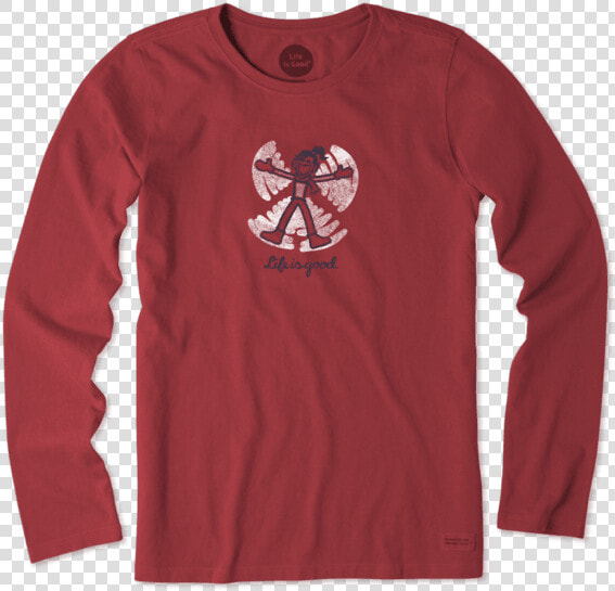 Women S Jackie Snow Angel Long Sleeve Crusher Tee   Long sleeved T shirt  HD Png DownloadTransparent PNG