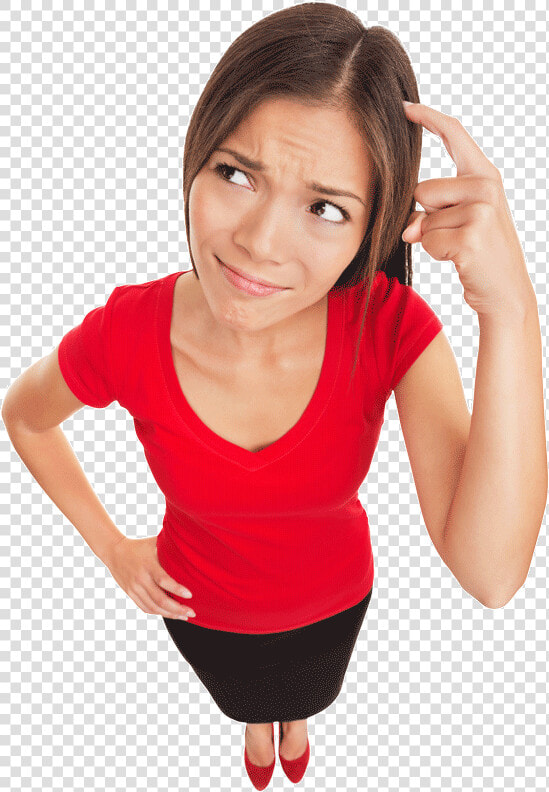 Confused Girl Smtg   Woman Scratching Her Head  HD Png DownloadTransparent PNG