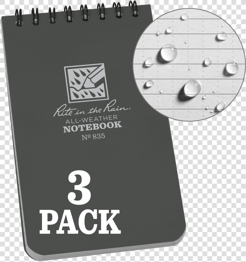 Rite In The Rain Weatherproof Top Spiral Notebook    Notebook  HD Png DownloadTransparent PNG