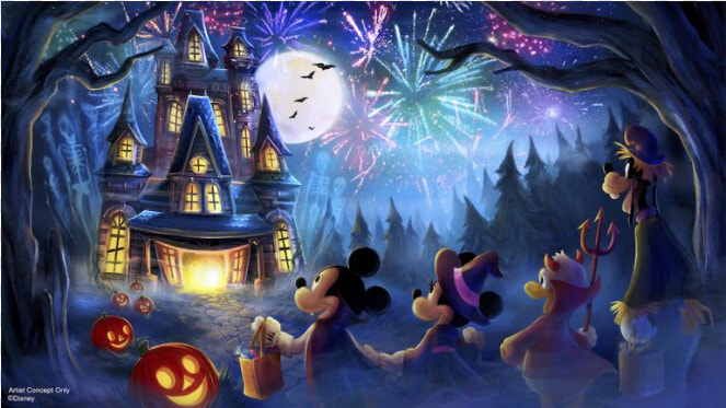 All New Fireworks Coming To Mickey’s Not So Scary Halloween   Disney  39 s Not So Spooky Spectacular  HD Png DownloadTransparent PNG