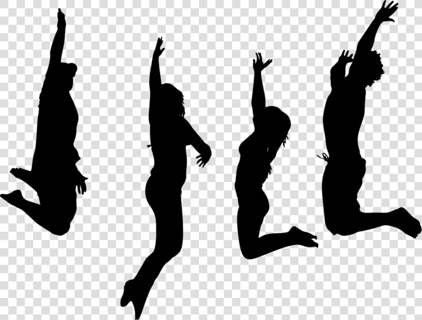 Human Behavior performing Arts silhouette   Silhouette Jumping For Joy  HD Png DownloadTransparent PNG