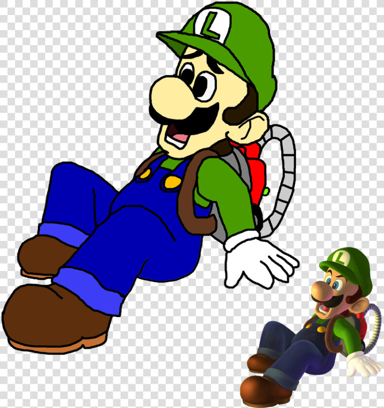 Traced Drawing Luigi Crawling Backwards   Luigi Crawling  HD Png DownloadTransparent PNG