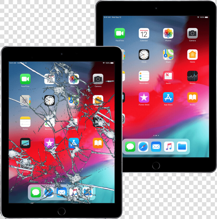 Transparent Cracked Screen Png   Ipad 9 7 G6  Png DownloadTransparent PNG