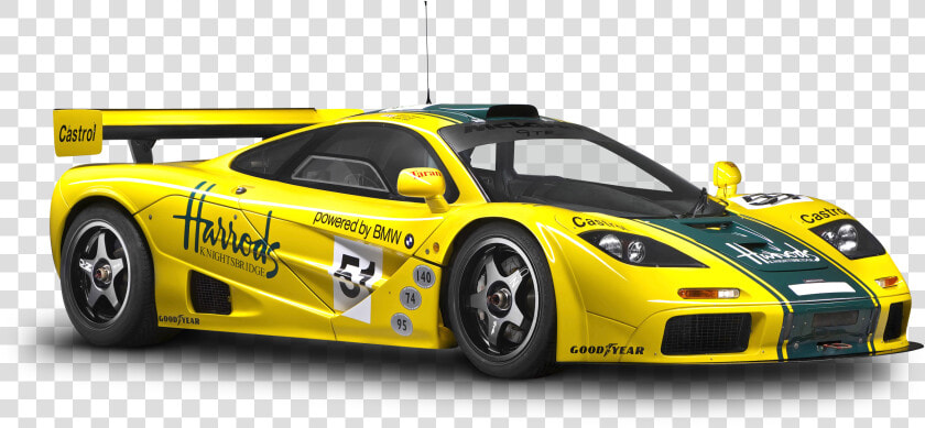 Race Car Png   Yellow Mclaren F1 Gtr  Transparent PngTransparent PNG