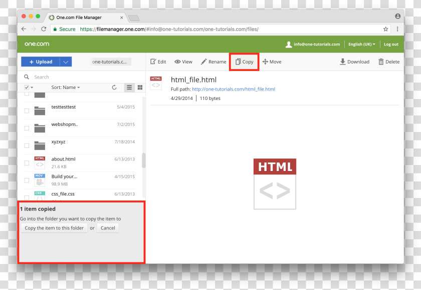 One Com File Manager  HD Png DownloadTransparent PNG