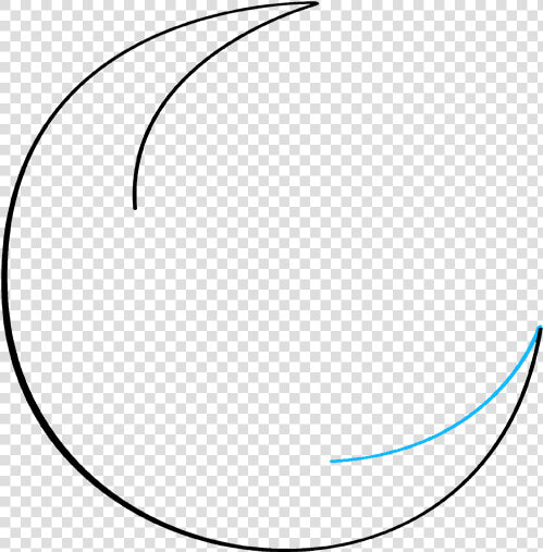 How To Draw Crescent Moon   Crescent Easy Moon Drawing  HD Png DownloadTransparent PNG