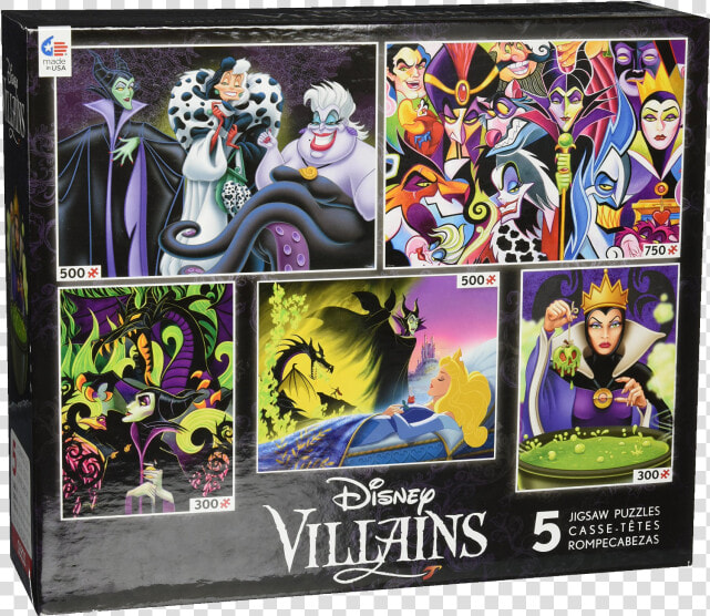 5 In 1 Jigsaw Puzzle Collection   Disney Villains Puzzle  HD Png DownloadTransparent PNG