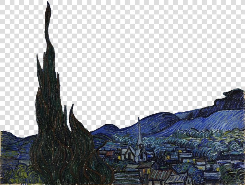  vangogh  night  stars  moon   Starry Night Bedroom Wall  HD Png DownloadTransparent PNG