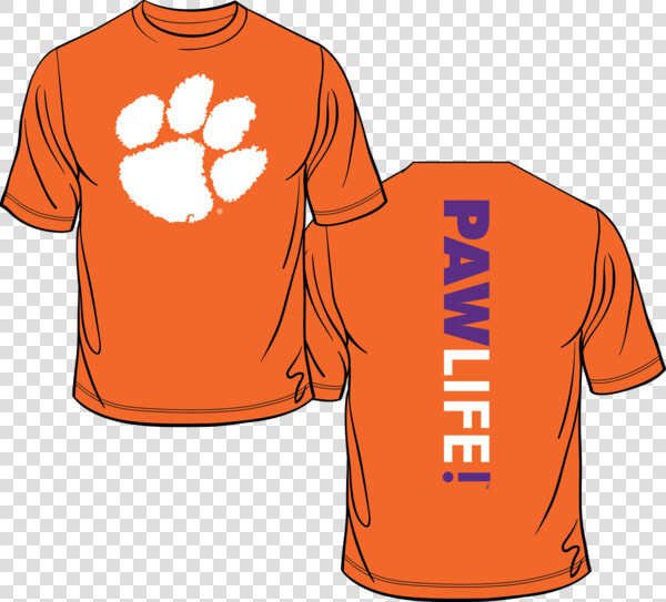 Signature Stripe   Orange   Pawlifestore   Clemson Tiger Paw  HD Png DownloadTransparent PNG