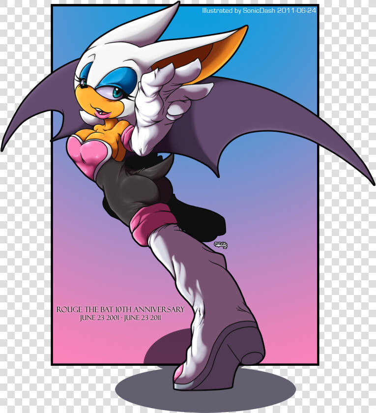 Illustrated By Sonicdash 2011 06 24 Rouge The Bat Ioth   Cartoon  HD Png DownloadTransparent PNG