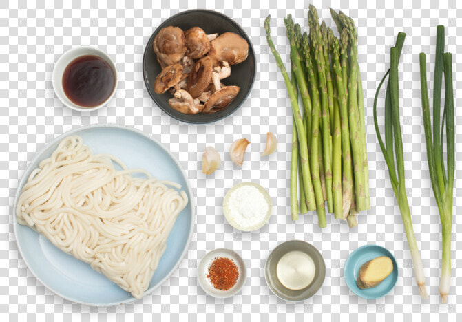 Fresh Udon Noodle Stir fry With Asparagus  Shiitake   Stir Fry Asparagus And Mushroom  HD Png DownloadTransparent PNG