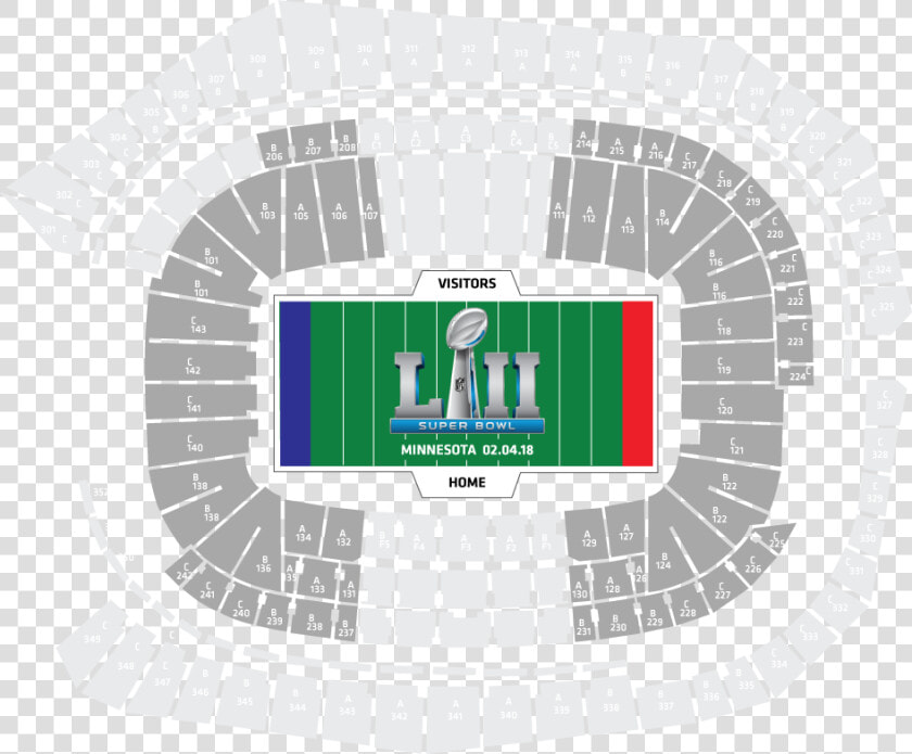 Super Bowl 53 Chart   Super Bowl 52 End Zones  HD Png DownloadTransparent PNG