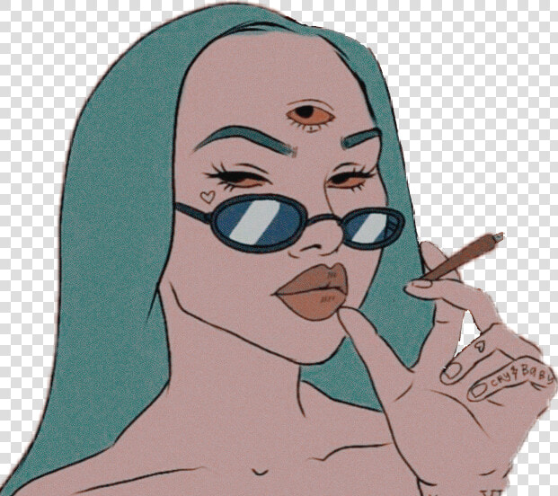 Another 3rd Eye Baddie   Eye Aesthetic Drawing  HD Png DownloadTransparent PNG