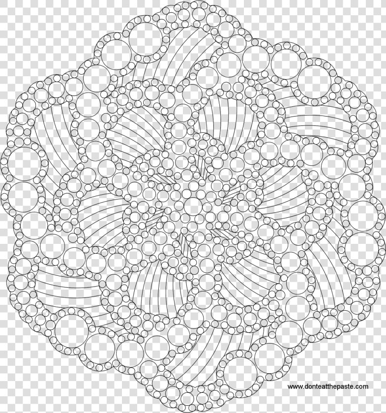 Q Tip Painting Mandalas Template  HD Png DownloadTransparent PNG