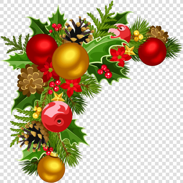 Christmas Garland Border Clip Art   Christmas Decorations Transparent Background  HD Png DownloadTransparent PNG