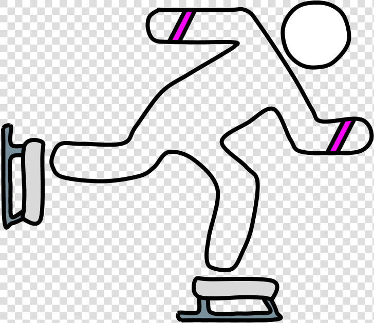 Ice Skater  Ice Skates   Line Art  HD Png DownloadTransparent PNG