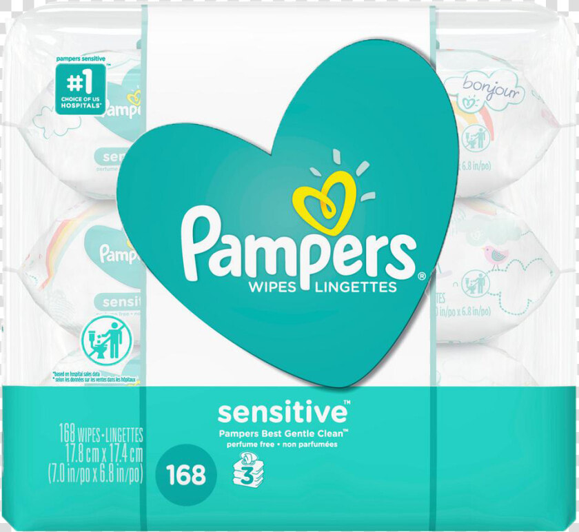 Pack Pampers Sensitive Wipes  HD Png DownloadTransparent PNG