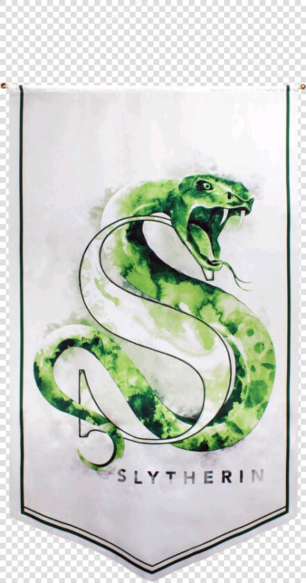 Slytherin Watercolour Satin Banner   Harry Potter Slytherin Poster  HD Png DownloadTransparent PNG