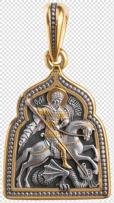 Is001 A Russian Orthodox Silver Icon Medal Pendant   St George Pendant  HD Png DownloadTransparent PNG