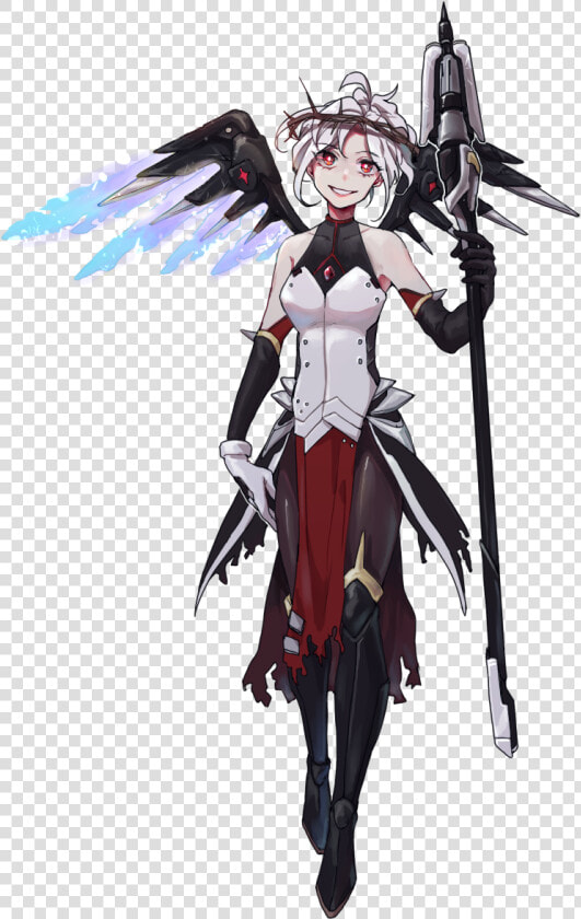 Mercy Drawn By Il  ieru1826    Fanart Dark Mercy Overwatch  HD Png DownloadTransparent PNG