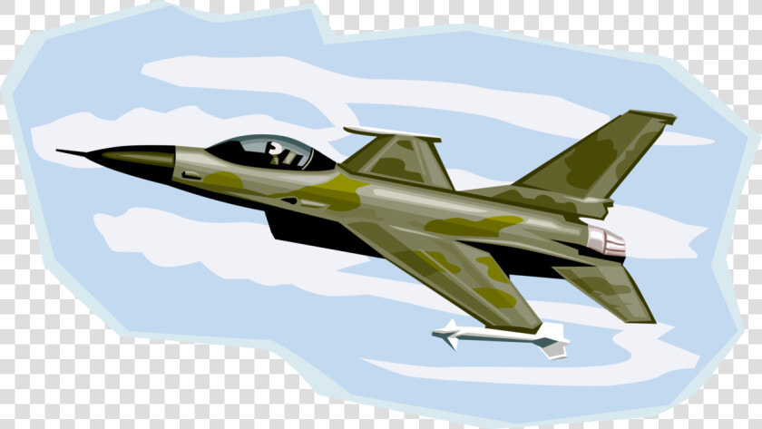 Vector Illustration Of F16 Falcon Us Air Force Single engine   F 16 Fighter Jet Clipart  HD Png DownloadTransparent PNG