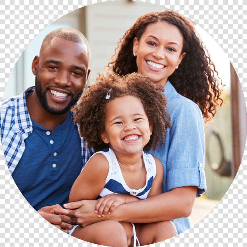 Bigstock Young Black Family Embracing O   Outside Smiling Black Family  HD Png DownloadTransparent PNG