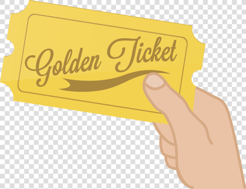 Golden Ticket Logo   Golden Ticket In Hand  HD Png DownloadTransparent PNG