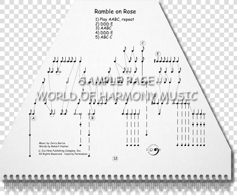 Grateful Dead Rose Png   Zither And Lap Harp Arranged Music  Transparent PngTransparent PNG