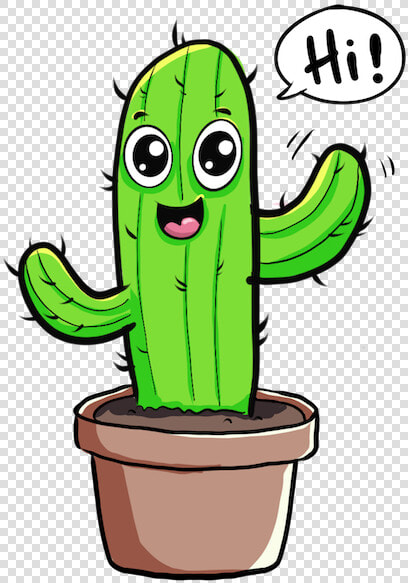 Cute Cactus Messages Sticker 2   Cute Cactus Clipart Png  Transparent PngTransparent PNG