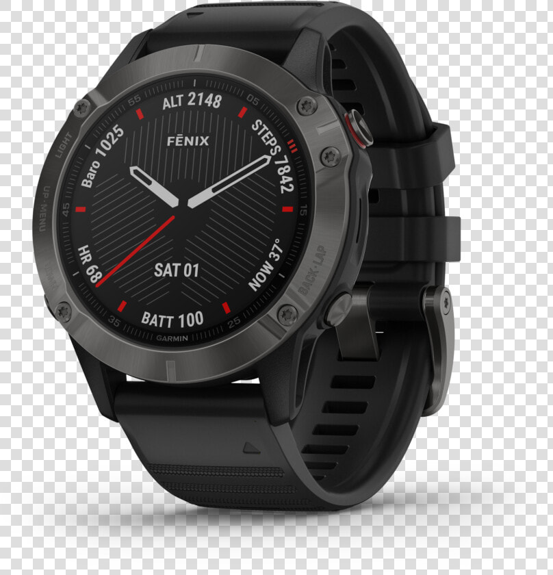 Garmin Fenix 6 Sapphire Multisport Gps Watch  Carbon   Garmin Fenix 5x Plus Sapphire  HD Png DownloadTransparent PNG