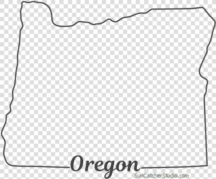 Free Oregon Outline With State Name On Border  Cricut   Line Art  HD Png DownloadTransparent PNG