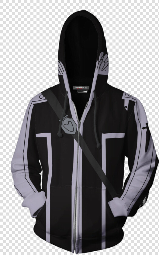 Sword Art Online Kirito Cosplay Zip Up Hoodie Jacket   Trump Hoodie  HD Png DownloadTransparent PNG