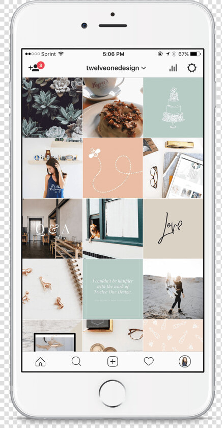 Clip Art Instagram Mockup   Instagram In Phone Mockup  HD Png DownloadTransparent PNG