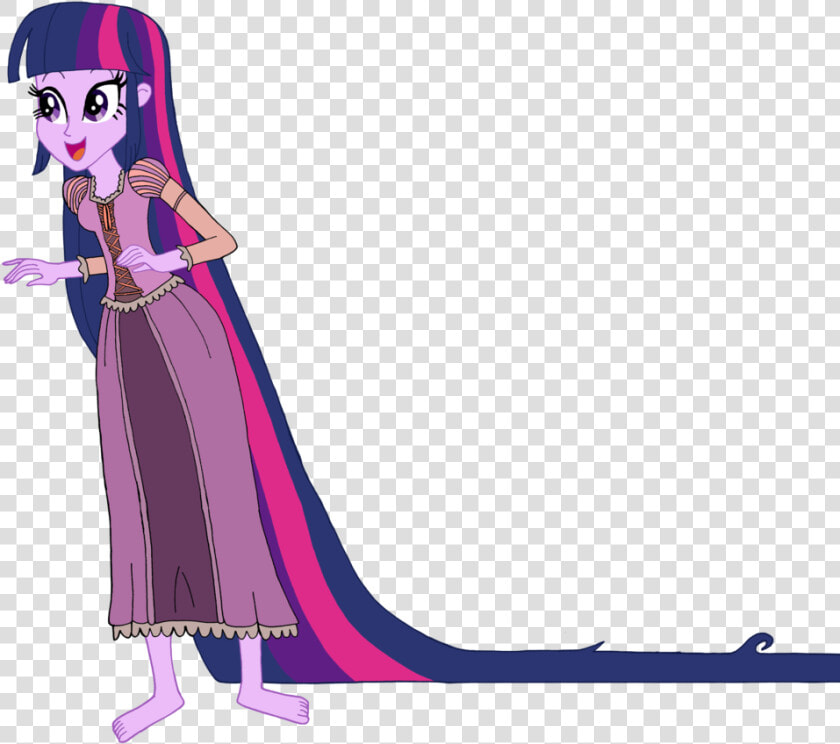 Twilight Sparkle As Rapunzel By Renthegodofhumor db1rj7k   Twilight Sparkle Long Hair  HD Png DownloadTransparent PNG