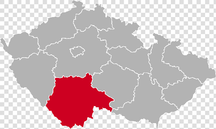 South Bohemian Region On The Map  HD Png DownloadTransparent PNG