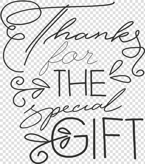Thanks For The Gift Word Art In Transparent Png Format   Calligraphy  Png DownloadTransparent PNG