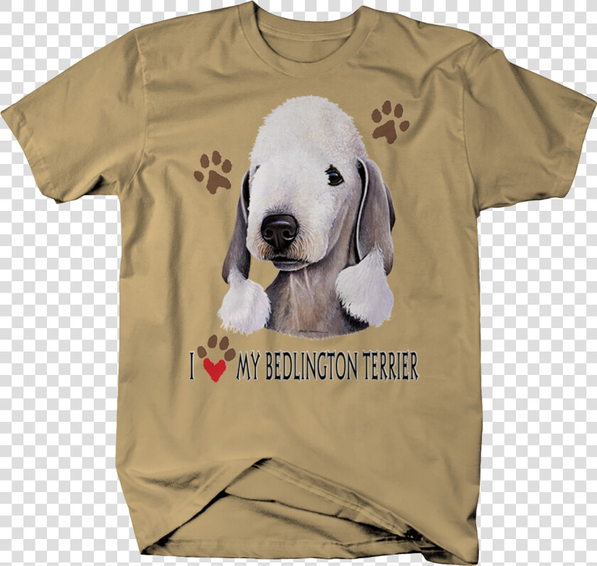 I Love My Bedlington Terrier Dog With Paw Prints Custom   T shirt  HD Png DownloadTransparent PNG