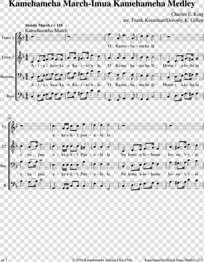 Imua Kamehameha Sheet Music  HD Png DownloadTransparent PNG
