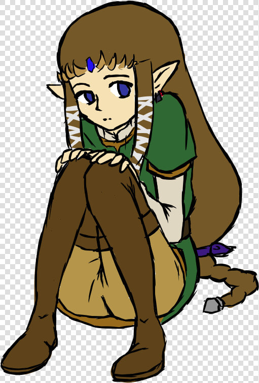 Tp Zelda In Link S Tunic By Shearah  HD Png DownloadTransparent PNG