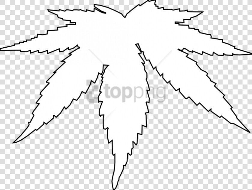 Real Weed Leaf Png   Black And White Cannabis Leaf  Transparent PngTransparent PNG