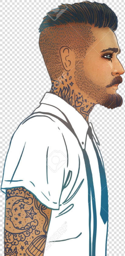   man  beard  vector  vectorart  bearded  respectthebeard   Ilustracion Fashion Hombre  HD Png DownloadTransparent PNG
