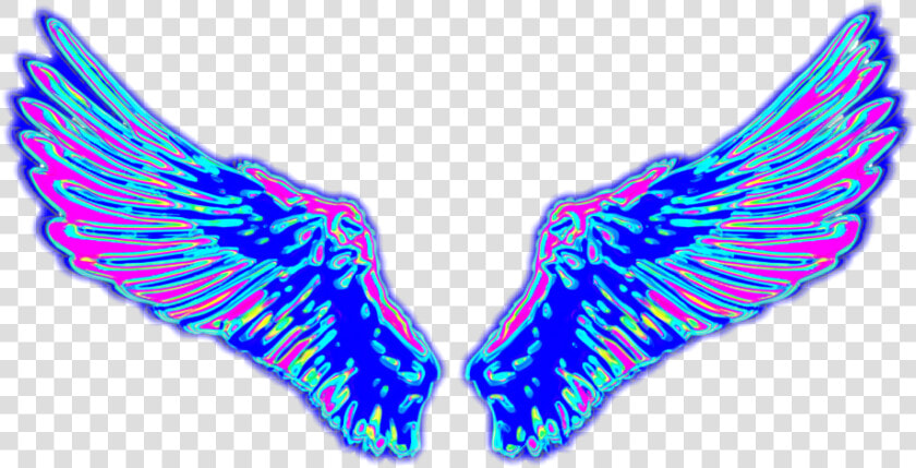  wings  holo  holographic  aesthetic  blue  dinah  HD Png DownloadTransparent PNG