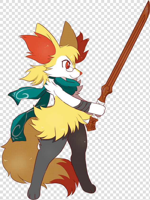 Pokémon X And Y Pokémon Emerald Dog Like Mammal Mammal   Braixen With A Sword  HD Png DownloadTransparent PNG