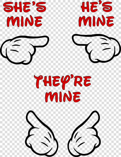 Shes Hes Theyre Mine Mickey Hand Revised   Poster  HD Png DownloadTransparent PNG