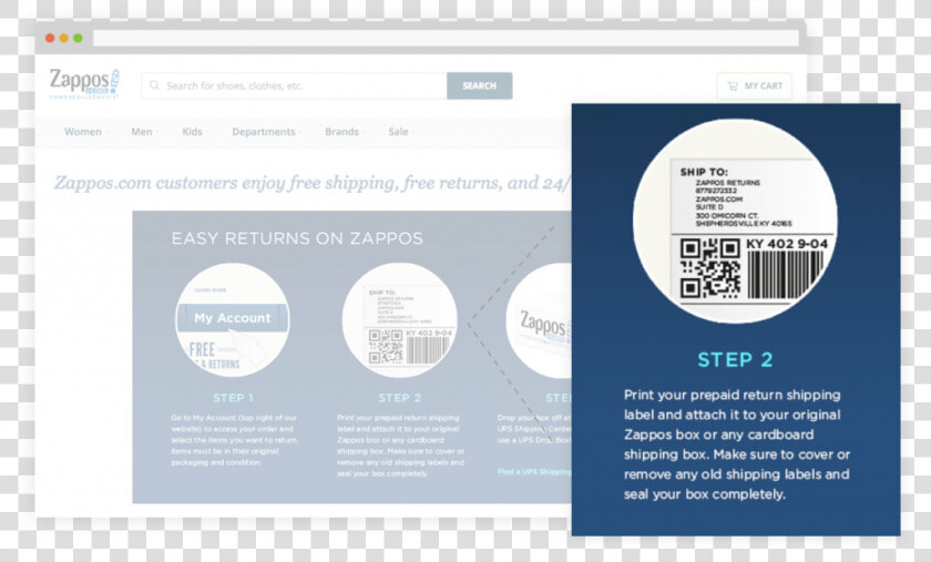 Zappos Return Shipping   Website  HD Png DownloadTransparent PNG