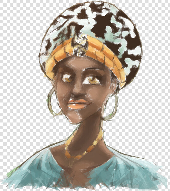 African Woman Illustration Geometric   African Girl Style Png  Transparent PngTransparent PNG