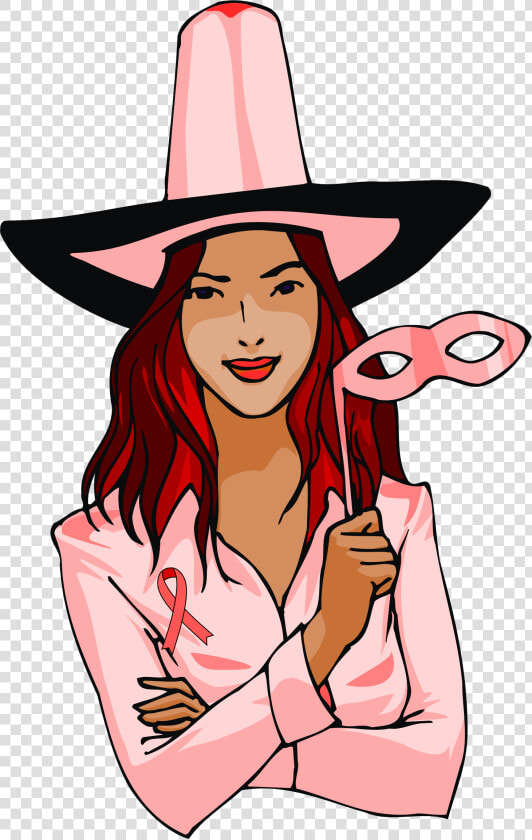 October Ribbon Witch Clip Arts   Breast Cancer Pink Party Invitation  HD Png DownloadTransparent PNG
