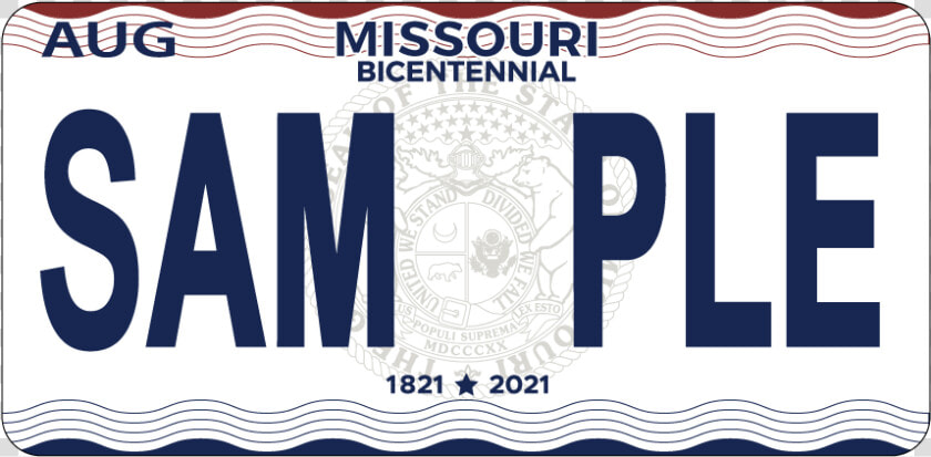 Missouri Bicentennial License Plate  HD Png DownloadTransparent PNG